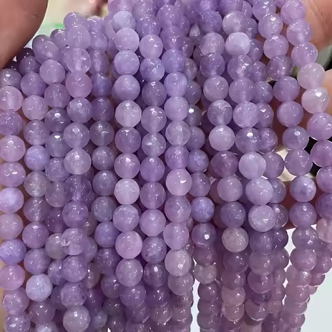 Natural Lavender Amethyst Round Beads, Loose Spacer Gemstone Beads for DIY Bracelet Necklace Jewelry