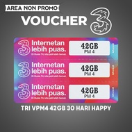 Voucher Tri Three Happy 52 GB 30 Hari PM4