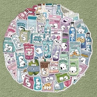 50PCS Halloween Ghost Food Stickers For Kids Cartoon Decorate Notebook Waterproof Sticker Toy