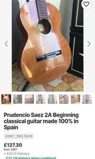 Prudencio Saez 2A Beginning classical guitar made 100% in Spain 【Not Yamaha ibanez Gibson 西班牙古典吉他】