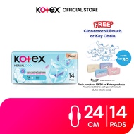 Kotex Herbal Cool Maxi Wing Pad 24cm (14 pcs)