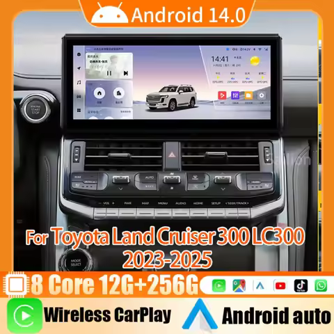 12.3" 1920*720 QLED Car Screen For Toyota Land Cruiser 300 LC300 2023 2024 2025 Car Multimedia Video