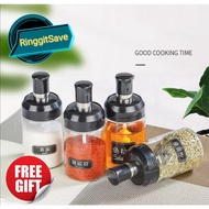 (Ready Stock) Seasoning Jar Bottle with Spoon, Condiment bottle, Spice Bottle, Seasoning bottle with