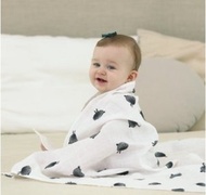 Little Fennec - 韓國嬰兒無螢光劑棉紗巾被/ 媽媽餵奶巾_氣球兔