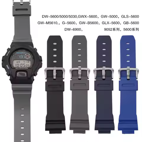 Soft Silicone Watch Strap for Casio GW-M5610/G-5600,GW-B5600,GLS-5600,GB-5600,DW-6900 DW-5600/5000/5