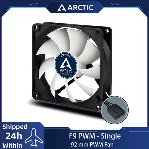 ARCTIC F9 PWM - 92 mm PWM Case Fan, PWM-Signal regulates Fan Speed, Very Quiet Motor, Computer, Fan