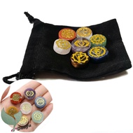 Gems 7 Chakra Stones Set - 7pcs Polished Palm Worry Stones Crystal Set with Chakra Symbols for Heali