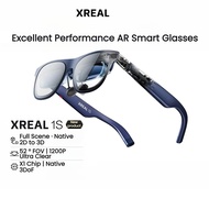 XREAL 1S AR/XR Glasses 500" Virtual Screen Smart Glasses with 52° FOV Native 3DoF REAL 3D Powered by