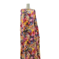 Kain Viscose Floral Abstract Black & White Digital Print Bidang 60inch Flower Bunga Abstrak Baju Kur