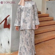TOPGIRL Dennara Set Blouse And Skirt/Blouse Sepasang / Blouse Raya / Blouse Printed / Blouse Floral 