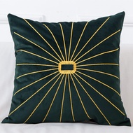 Luxury Pillow Cover Embroidered Yellow Pillow For Living Room Sofa Velvet Cushion Cover Nordic Home