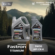 น้ำมันหล่อลื่นสำหรับเครื่องยนต์ดีเซลชนิดสังเคราะห์แท้ FASTRON DIESEL TITANIUM 5W30 CK4 ขนาด 6L+1L