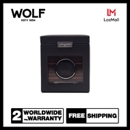 กล่องหมุน กล่องนาฬิกา WOLF1834 รุ่น Roadster Single Winder With Storage (Black)