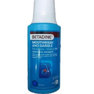 Obat Kumur Betadine Mouthwash and Gargle Povidone-Iodine 1% untuk Sariawan dan Sakit Gigi - Kuning, 