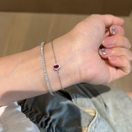 A Red Bean Paris French Ruby Bracelet Female Niche Design High-End Hand Jewelry wy8.12