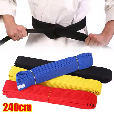 1Pcs TKD Aikido Uniform Taekwondo Belt Easy Fasten Polyester Cotton Judo Karate Ranking Waistband Co