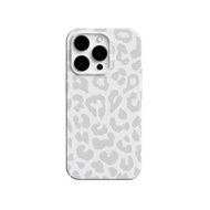 Off-White Leopard Print Half-Pack Phone Case Suitable for iPhone 13ProMax 14 15Pro 16ProMax XSMAX 13