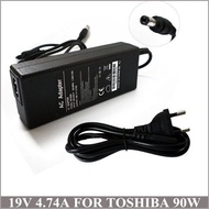19V 4.74A 90W แล็ปท็อปอะแดปเตอร์ AC แหล่งจ่ายไฟสายชาร์จสำหรับ Toshiba N193 V85 R33030 N17908