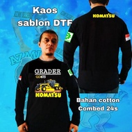 Grader gd675 Komatsu screen printed t-shirt/heavy equipment distro t-shirt/long sleeve t-shirt