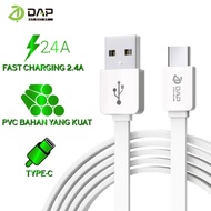DAP DT200 Flat Type-C Data Cable 200cm Fast Charging 2.4A Original