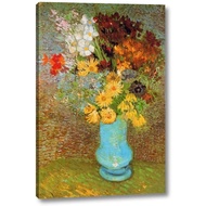 Vase Daisies and Anemones by Vincent Van Gogh Canvas Art Print Gallery Wrapped Ready to Hang gift XS