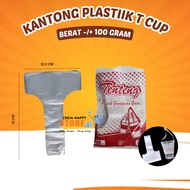 CERIA - Plastic T Cup 1 Plastic Cup Carrying Cup 1 Cup Plastic Take Away Contents +/ - 100 Pcs