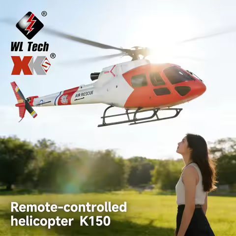 2026 WLToys K150 RC Helicopter 4CH Flybarless AS350 Air Rescue RC Model With Altitude Hold Optical F