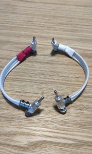 Bi-wire bridge jumper, Furutech bananas with QED cables