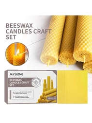 一個手工製作的聖誕氛圍創意蜂巢蠟燭，純蜂蠟捲蠟片材料蜂蠟片（10片）