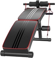 KUYUC Home Weight Bench Adjustable, Folding Incline Decline Workout Bench, Exercise Fitness Bench for Weight Press Fitness Training Sit-Ups (Color : Black)
