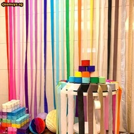 25m Colorful Crepe Paper Pulling Colorful Ribbons Festival Lineup Decoration Backgrounds Wedding Birthday