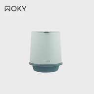 【WOKY 沃廚】360°輕芯鈦瓷易潔層單蓋保溫杯250ml(帽子杯-附密封蓋) 水淺綠