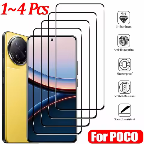 Tempered Glass For Poco F7 Ultra X7 X6 F6 Pro 5G Screen Protector PocoX6 Pro Front Glass Poco M6 Pro