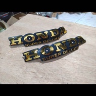 Logo Emblem GL 100 GL 125 GL100 GL125 Platina CDI kuningan import set emblem box aki gl125