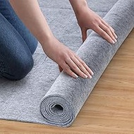 Nuanchu Dual Surface Felt Rug Pad Grey - 1/4" Thick Felt Protective Cushion Backing Rug Pad - Safe f