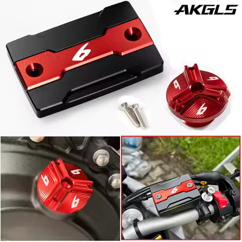 For Yamaha FZ6 FZ-6 ZF6N FZ6R FZ6S FAZER Motorcycle Front Brake Fluid Tank Cap and Engine Filler Cap