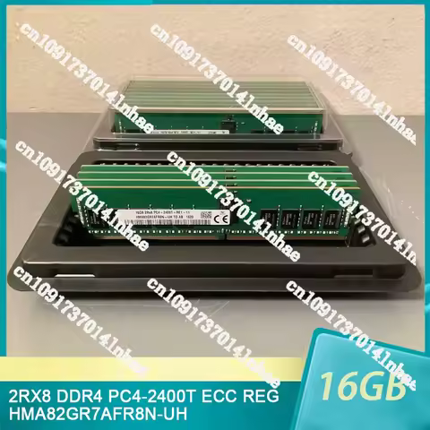 1Pcs For SK Hynix RAM 16GB 16G 2RX8 DDR4 2400 PC4-2400T ECC REG HMA82GR7AFR8N-UH Memory