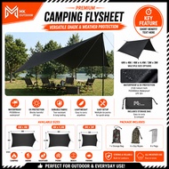 6x4M | 4x4.4M I  3x3M meter Flysheet Camping Waterproof Large Awning Tarp for Tent/ Vehicle Canopy S