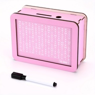 TEMU 1pc Dollar Sign Penny Bank Diy Pink Wooden Money Box, Reusable & . Suitable For And