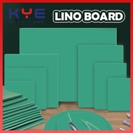 Lino Board for Carving - 3mm thick | A2, A3, A4, A5 Size | Round 20cm | 20cm x 20cm | Green Colour