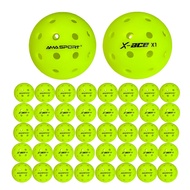X-ace PRO-40 Pickleball Balls 42 Pack, 40 Machine Drilled Holes Seamless One-Piece PE Pickle Balls