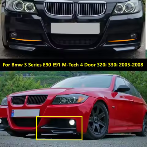 For Bmw 3 Series E90 E91 M-Tech 4 Door 320i 330i 2005-2008 1Pair Car Front Bumper Spoiler Front Bump