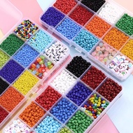 Hundred Sets There Are 28 Compartments Get 21-Color Beads Plus 7 Pendants Elastic Strings Accessorie