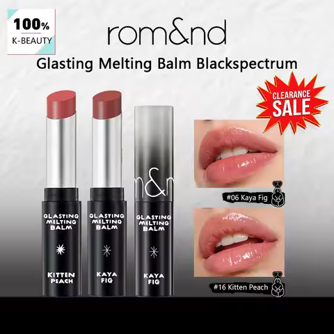 [ClearanceSale] rom&nd Glasting Melting Balm Blackspectrum,Glass Lip Finish,Crystal Clear Film,Korea