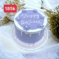 Purple cake, fake cake model for bakery display