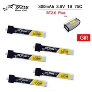 2PCS TATTU 1S 300mAh 3.8V 75C HV 4.35V Lipo  With BT2.0 Plug For BETAFPV Ceuts FPV Kit Racing  FPV B