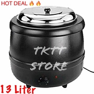 BELIMURAH 13 Liter Commercial Electric Soup Kettle Warmer/ Soup Warmer Pot/ Soup Serving Pot/ Porria