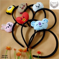 HITAM Bt21 BTS Character Children's Headband Black