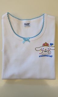 全新Sanrio女童白色長袖內衣120cm