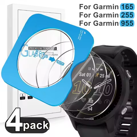 1-4Pcs Tempered Glass for Garmin Forerunner 165 955 255 Quick Installation Premium Full Cover Screen